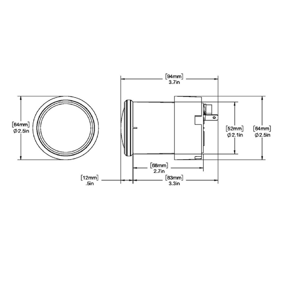 Ritchie X-23BU RitchieSport Compass - Dash Mount - Black/Blue