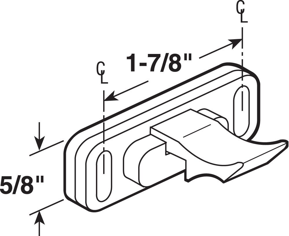 F 2606 White Plastic Sliding Springloaded Window Lock single Pack
