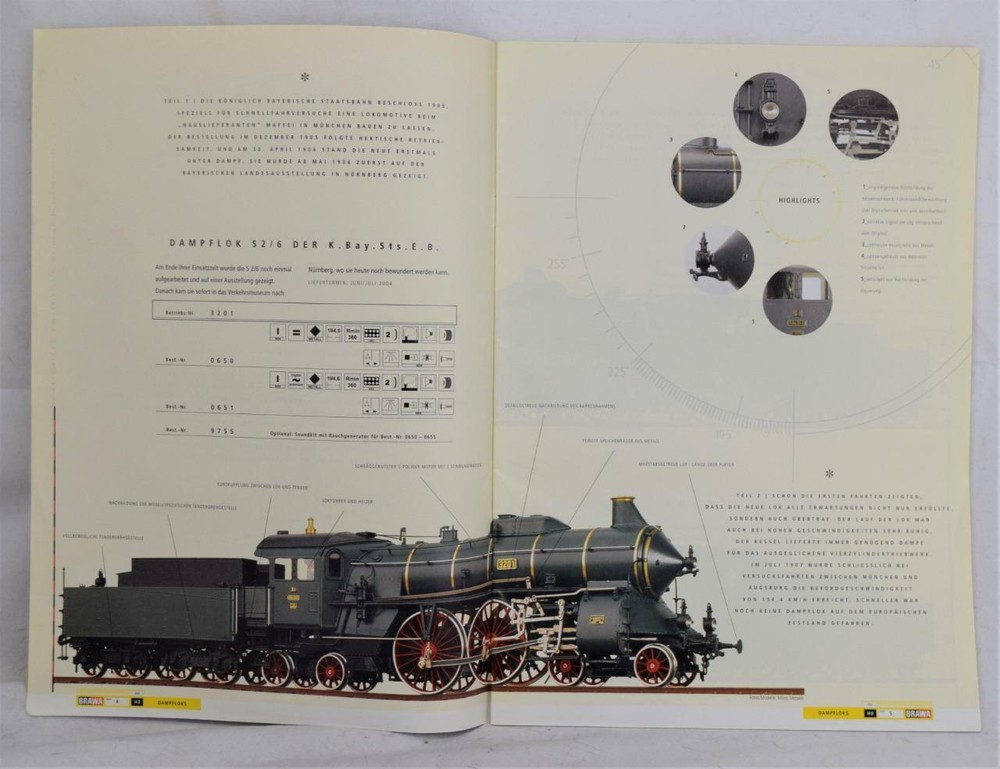 2004 Brawa Model Train Catalog In German