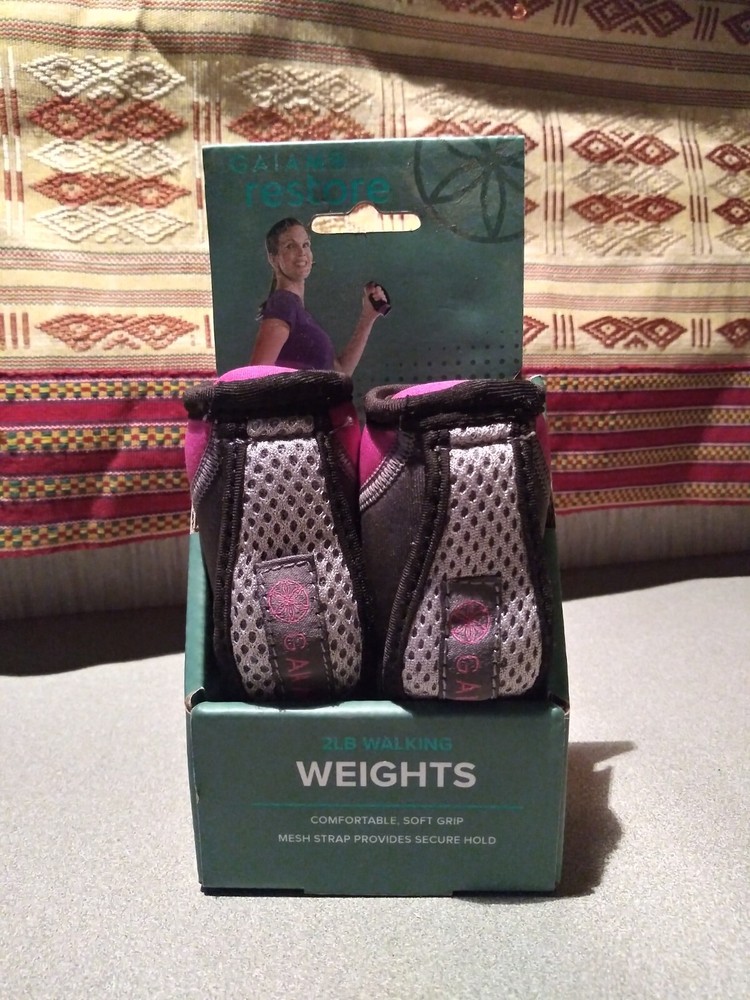 Gaiam Restore 2LB Comfortable Mesh Strap Walking Weights