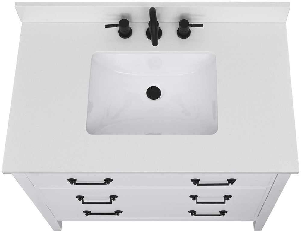 Avanity QUT37-RS 37" Quartz Vanity Top - White
