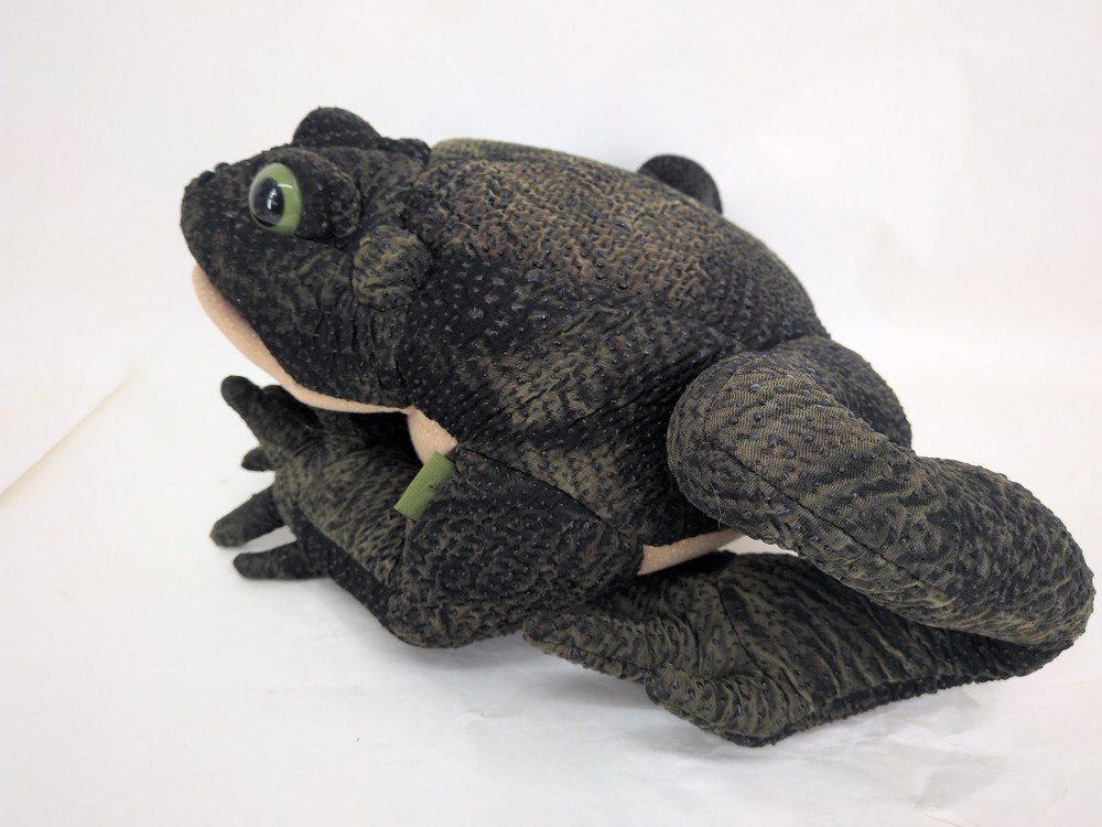 Folkmanis Frog Puppet Plush Toad Full Body Hand Puppet Bumpy Green Creative Play