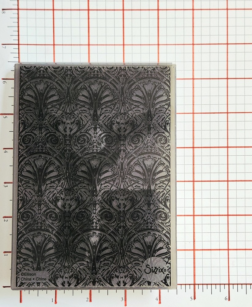 GOTHIC DAMASK Sizzix 3D Embossing Folder Texture Pattern Stone Ornate bb411