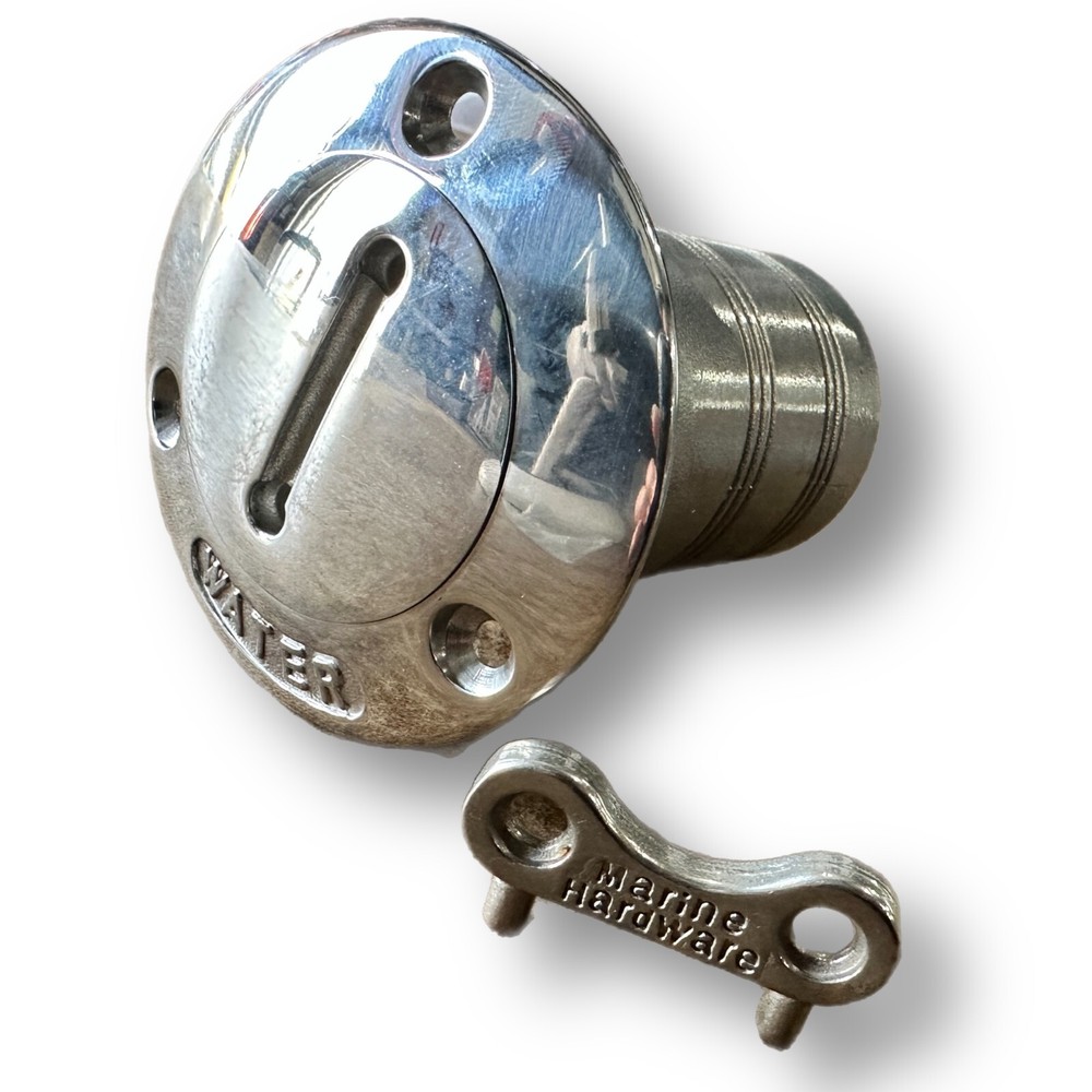 Marine Hardware 2" SS Deck Fill for Water with Chain & Key SSDF66396