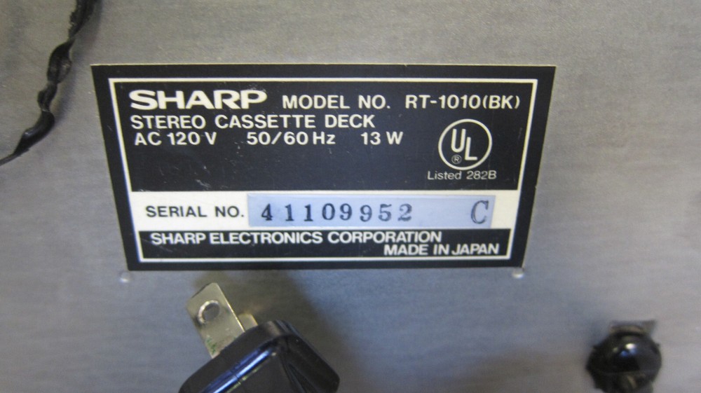Sharp RT-1010 Dual Cassette Deck - FREE SHIPPING