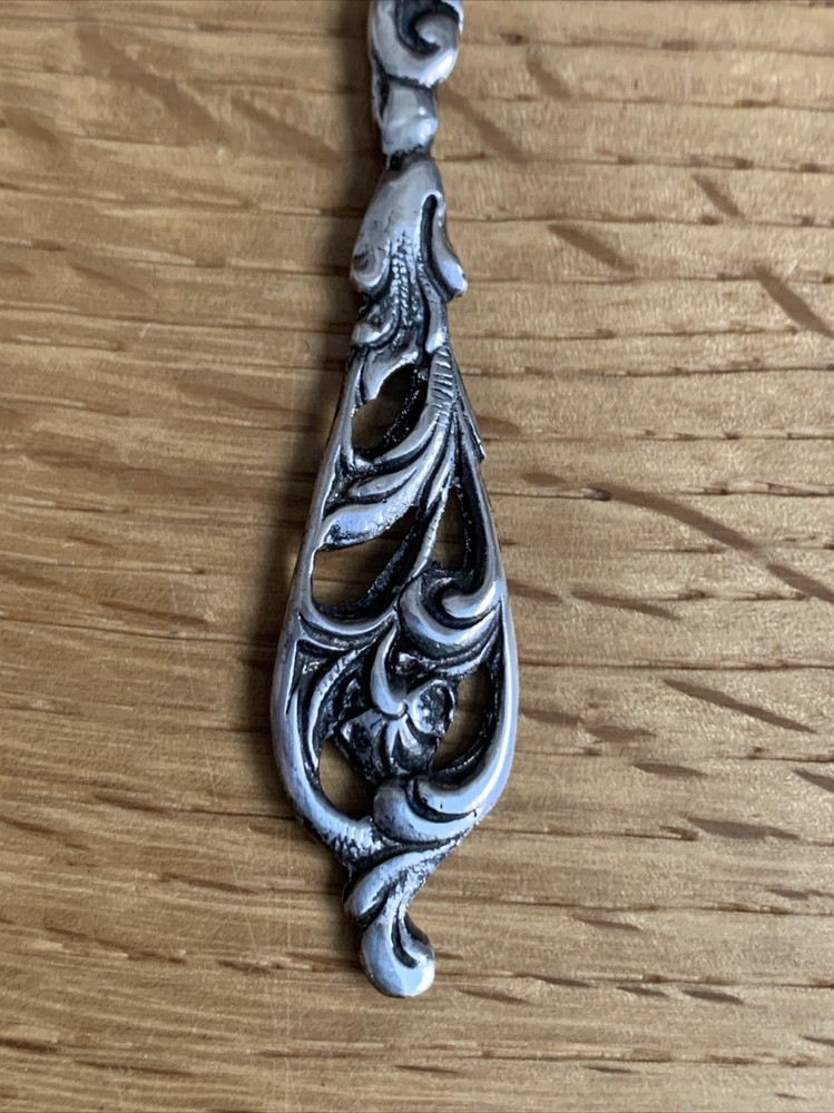 Mocha Spoon Espresso Spoon Floral Pattern 800 Silver