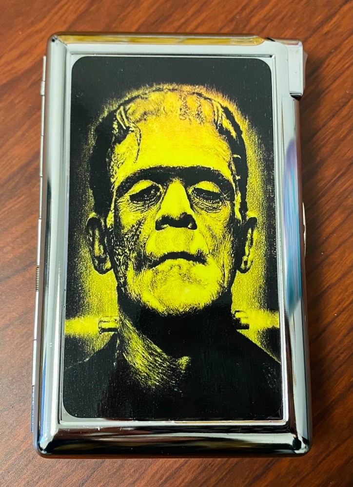 Vintage Classic Horror Frank Cigarette Case with lighter ID Holder Wallet