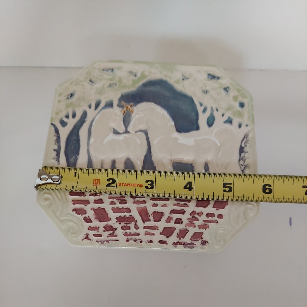 Handmade Ceramic Box Unicorns