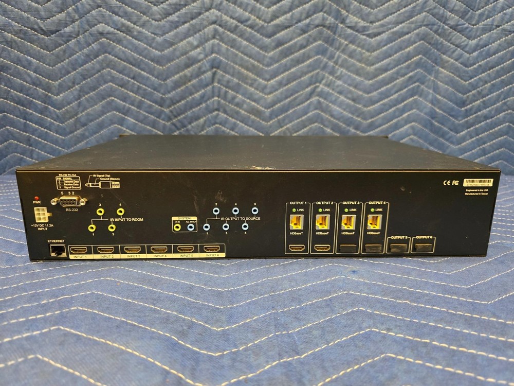Binary B-520-MTRX-230-6x4+2 HDMI Matrix Switch Tested Working w/ PSU Rackmount