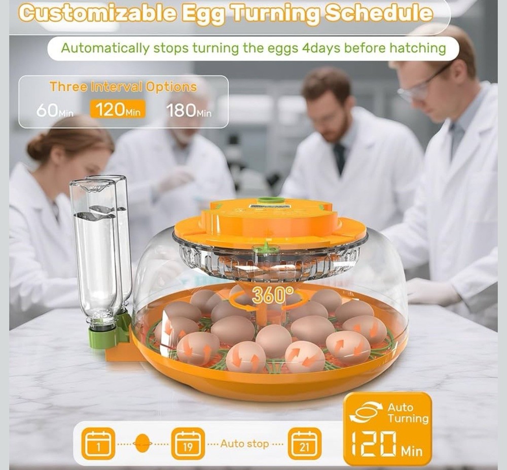 18 Egg Incubators for Hatching Eggs, Automatic Turning And Humidity Control