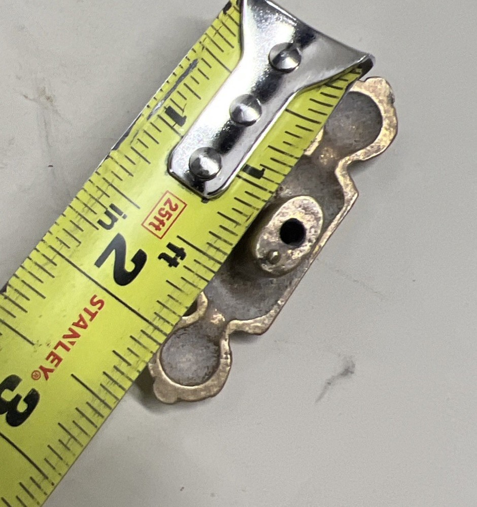 6 Small Vintage Brass Drawer Pulls Antique Handles