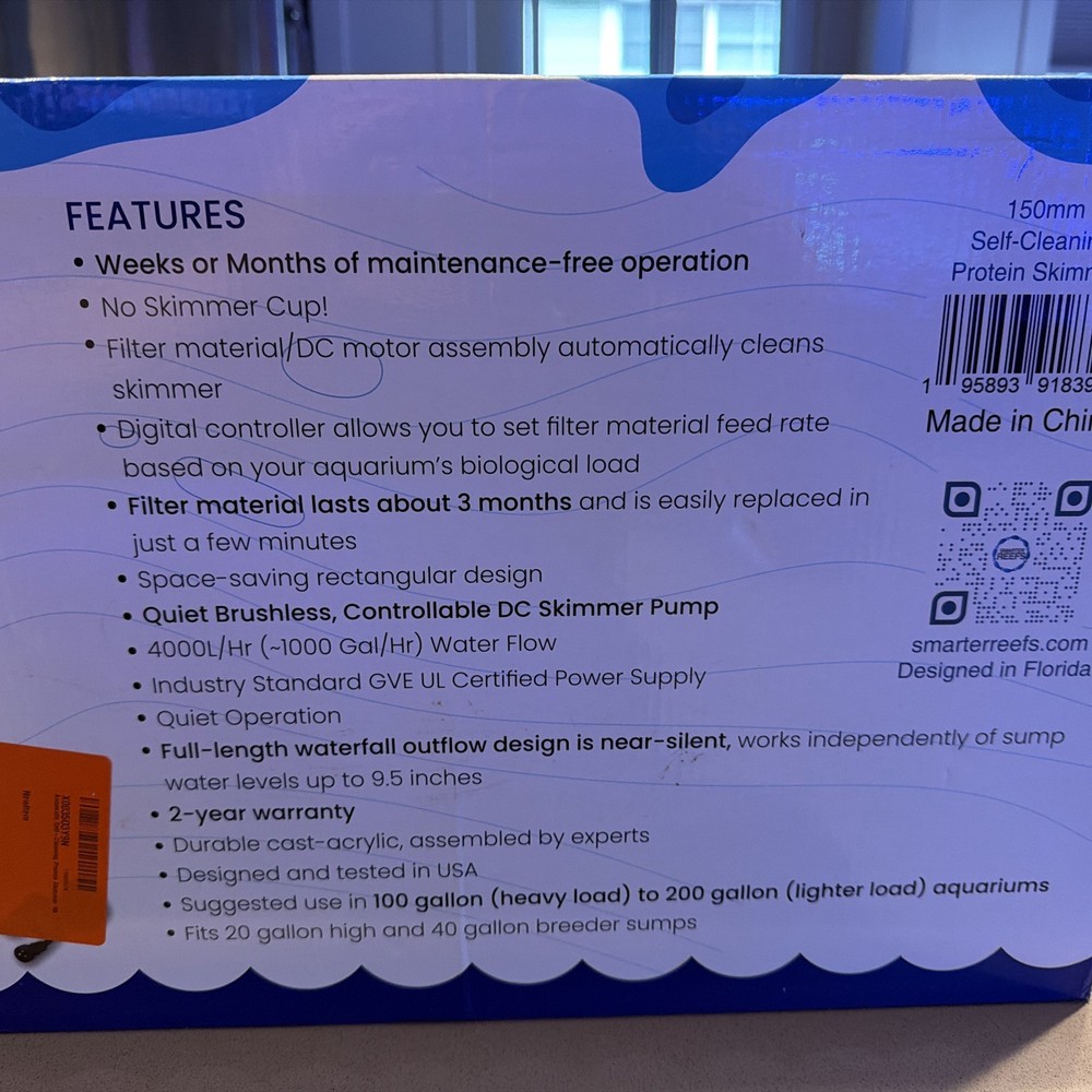 Smarter Reefs Automatic Self-cleaning Protein Skimmer