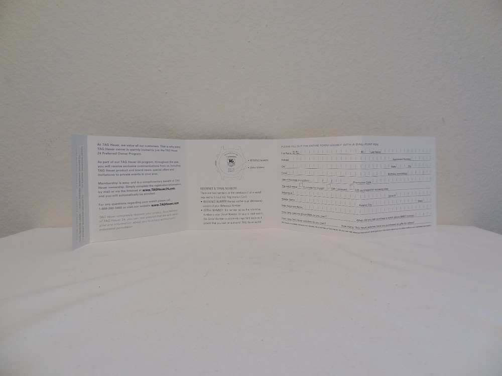TAG HEUER PREFERRED OWNER PROGRAM BOOKLET