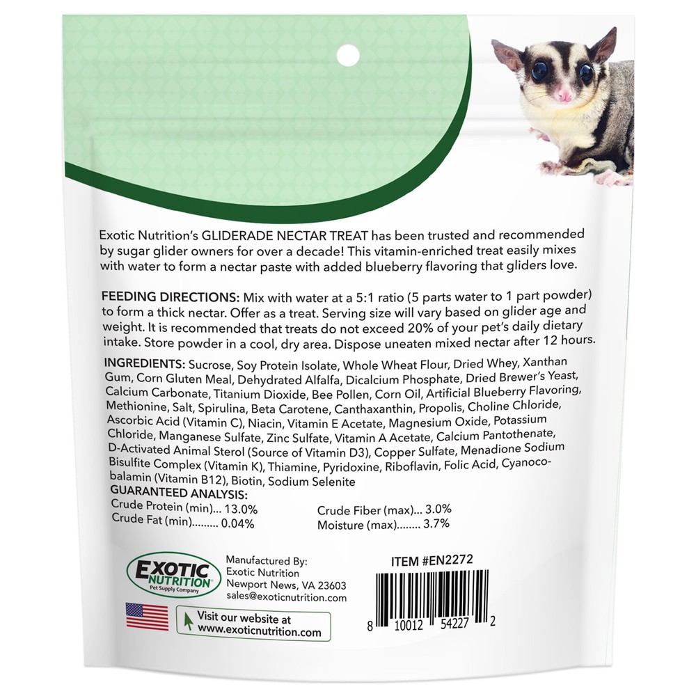 Gliderade Nectar (4 oz.) - Vitamin-Enriched Supplement - For Sugar Gliders