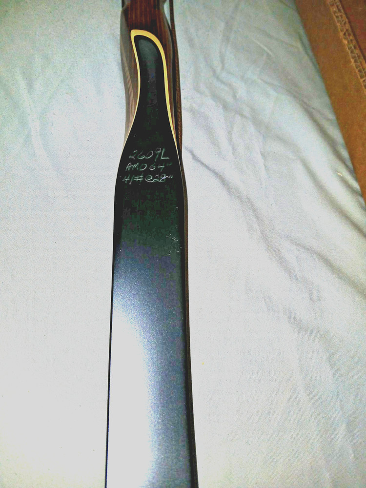 CHARRON ARCHERY - CUSTOM LONGBOW 64"AMO @ 41#