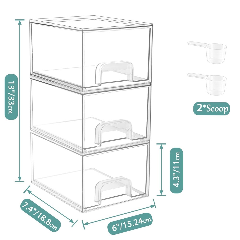 Laundry Pods Container and Laundry Detergent Powder Container Set, Dishwasher...