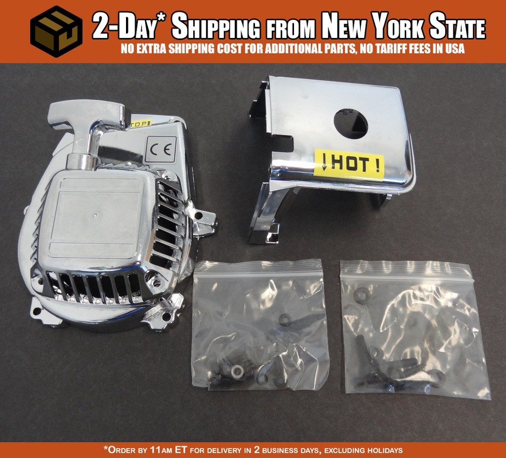 Chrome Pull Start, Engine and Head Cover