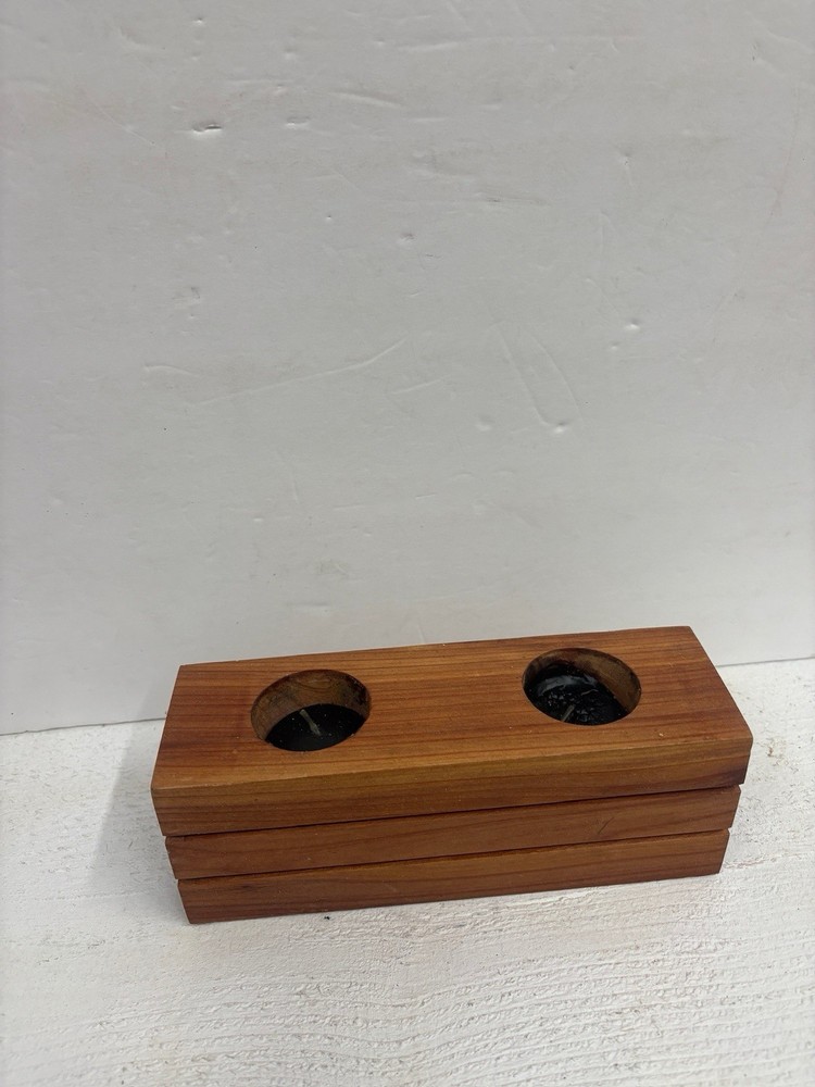 Cherry Wood Candle Holder