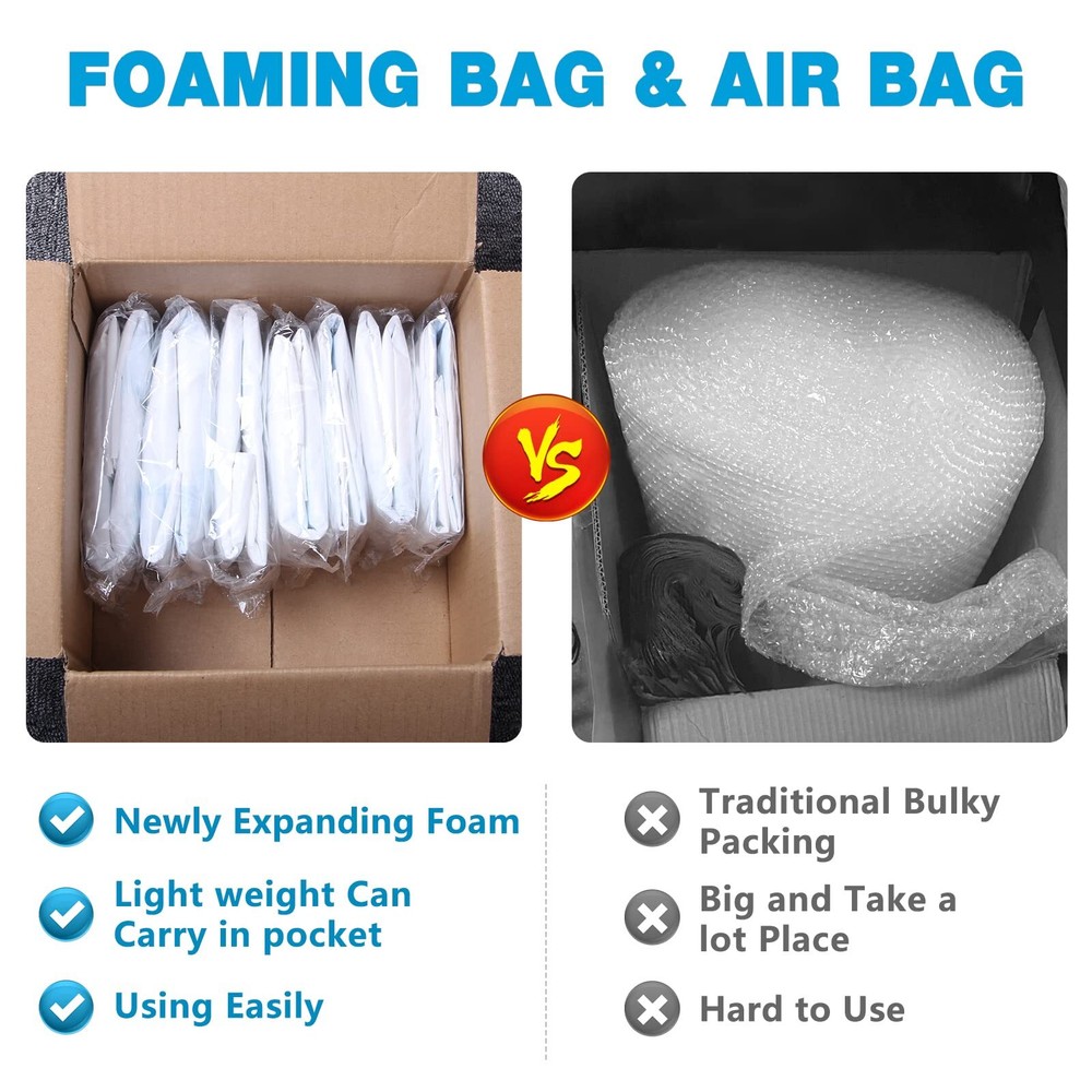15”x 18” 4 PCS Instant Pack Quick Expanding Foam X-100 Packaging Bag for Pack...