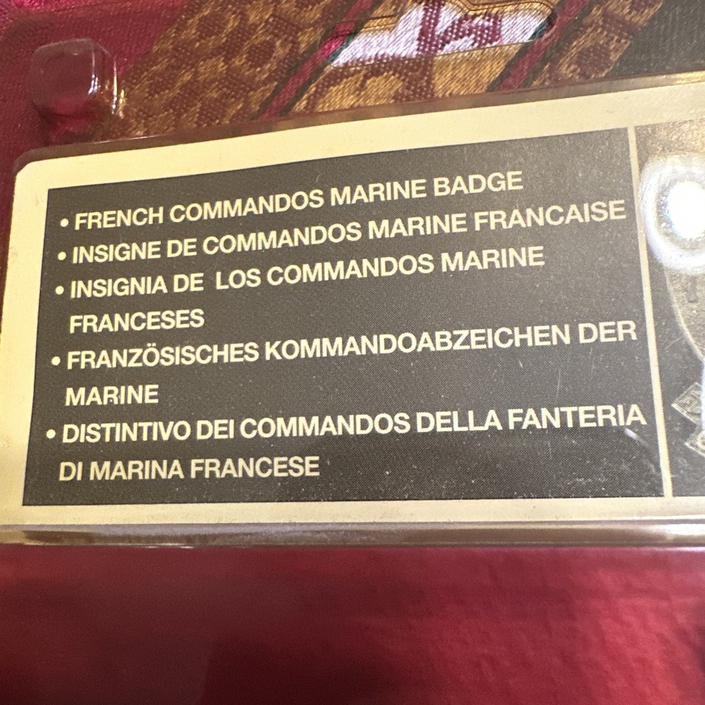 French Commandos Marine Badge REPLICA 0203