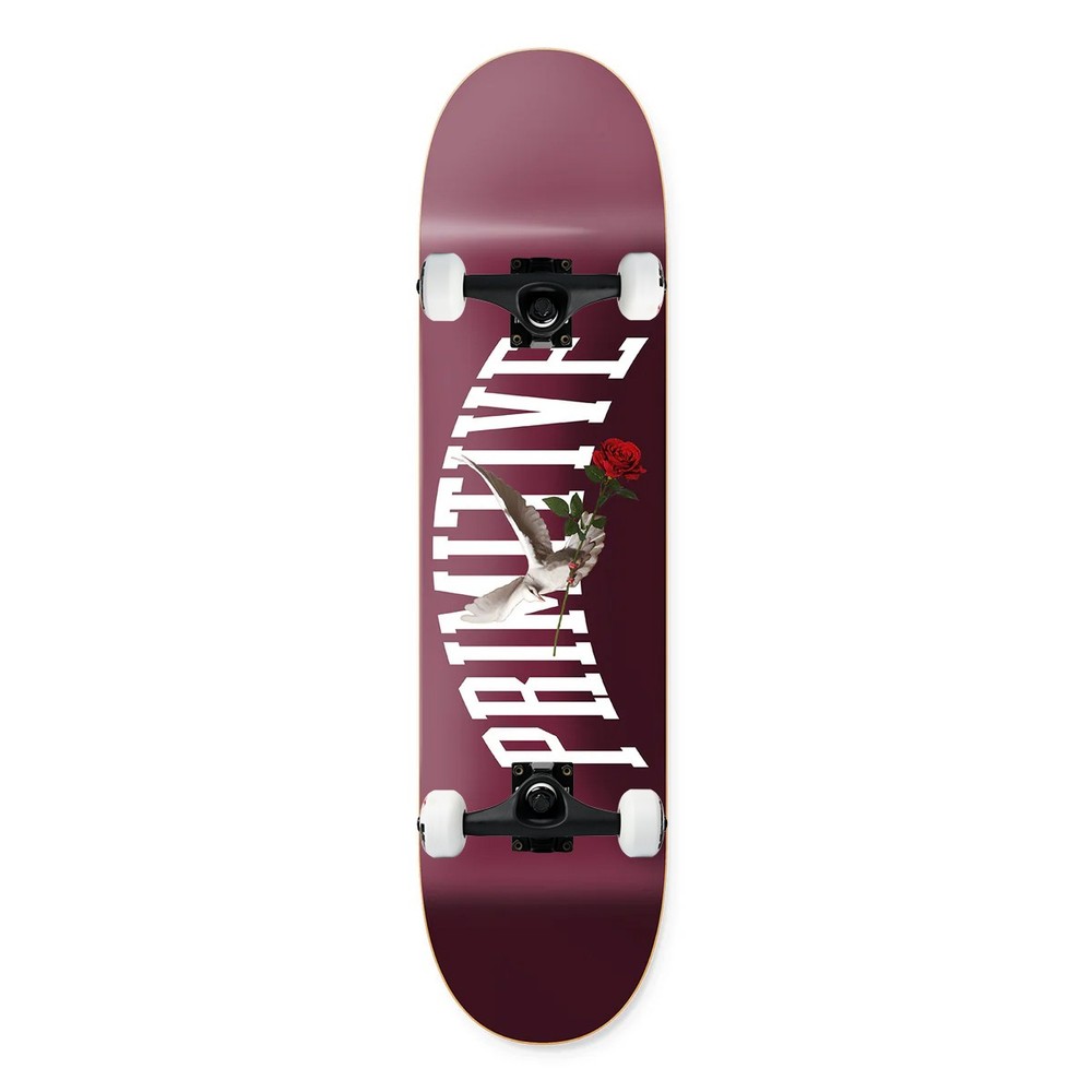 Primitive Skateboard Assembly Messenger Maroon 7.75" x 31.05" Complete