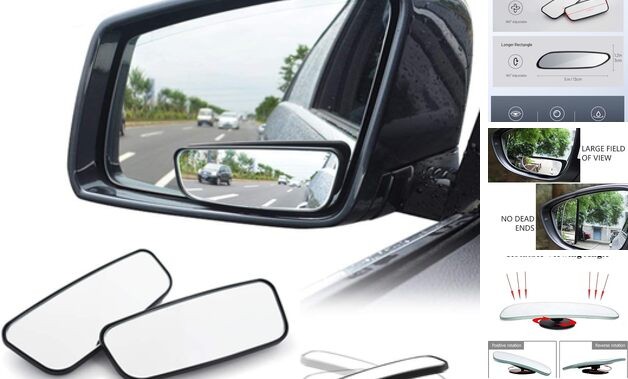 Blind Spot Mirror, Rectangle Adjustable Car Auxiliary Adhesive Rectangle