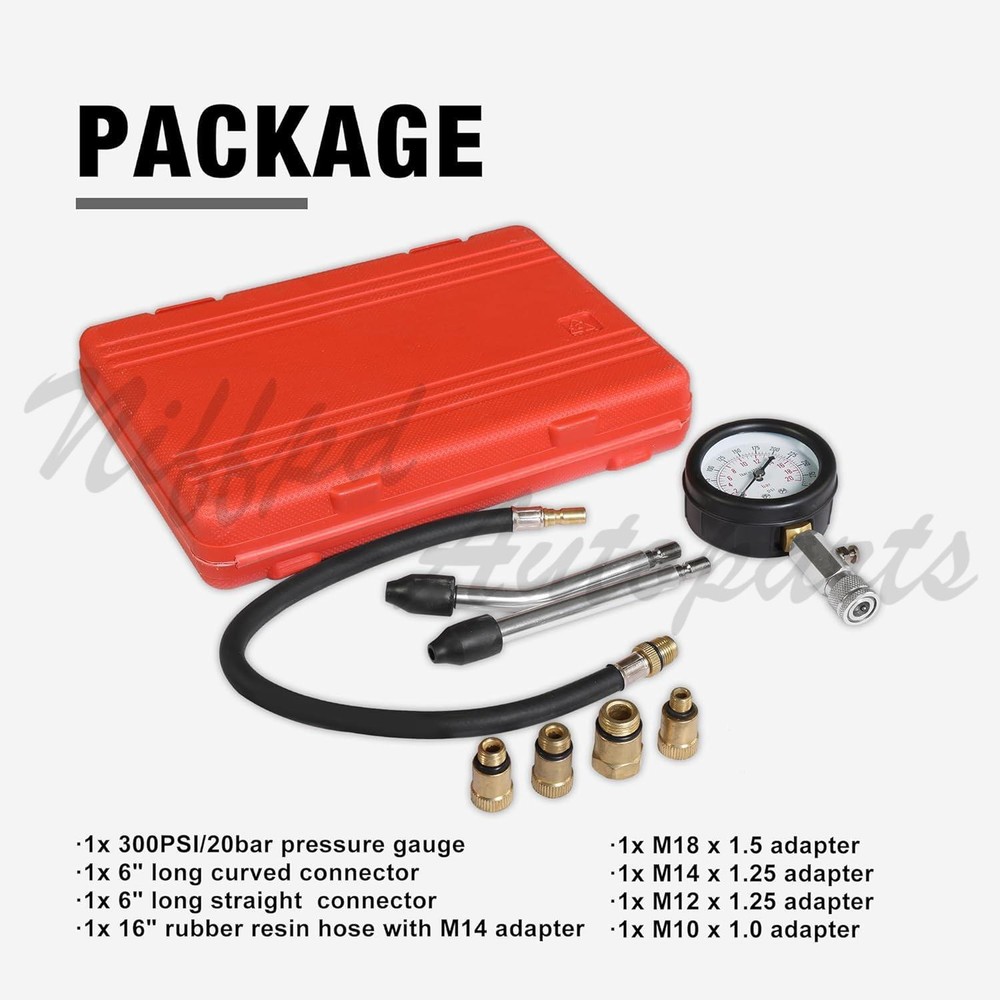 Petrol Engine Cylinder Compression Tester Kit for Automotive Motorcycle Tool Kit
