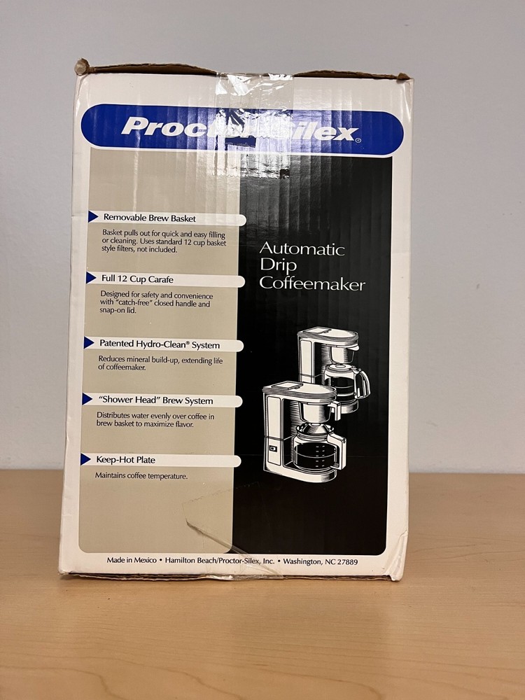 Proctor Silex 12 Cup Automatic Drip Coffeemaker A607A White