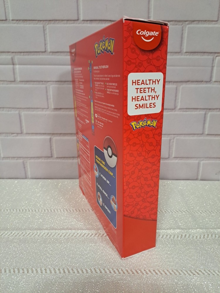 NIB Colgate Pokemon Brushtastic Gift Set Pack 2 Toothbrush and 4.6 oz Toothpaste