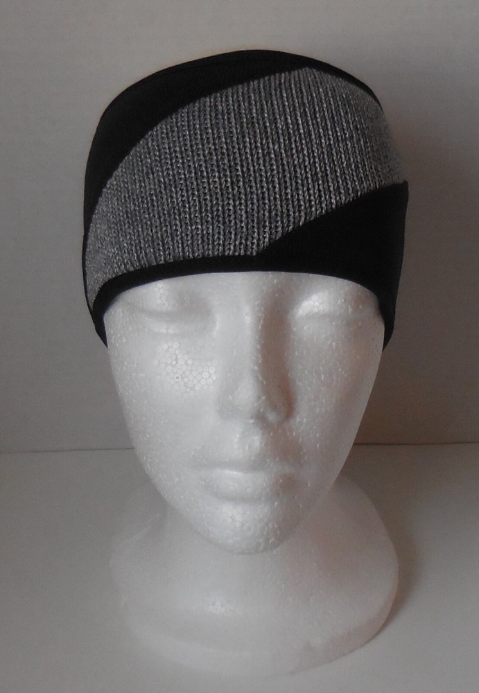 Nike Reflective Stripe Headband Cool Weather Black/Cool Grey Heather/Silver