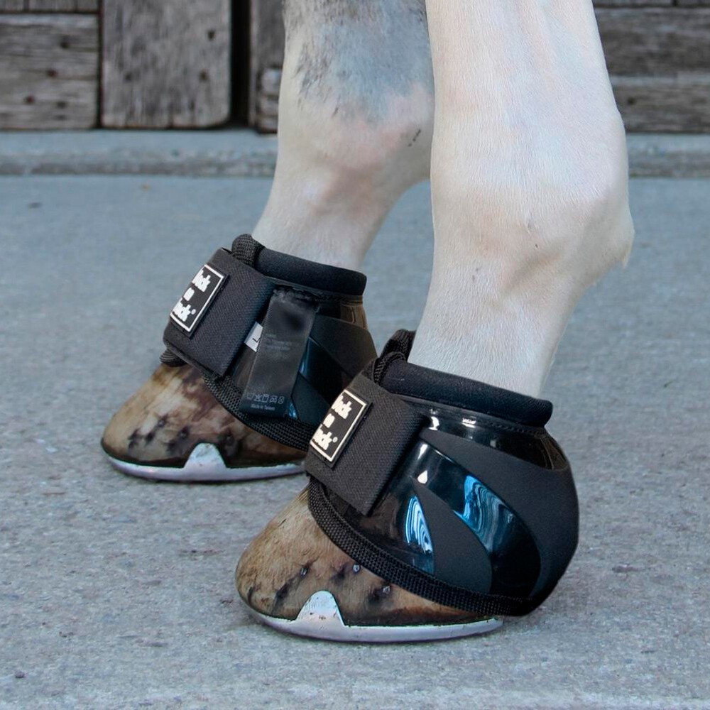 BACK ON TRACK Performance Black Protective Performance Bell Boots (Pair) - Sizes