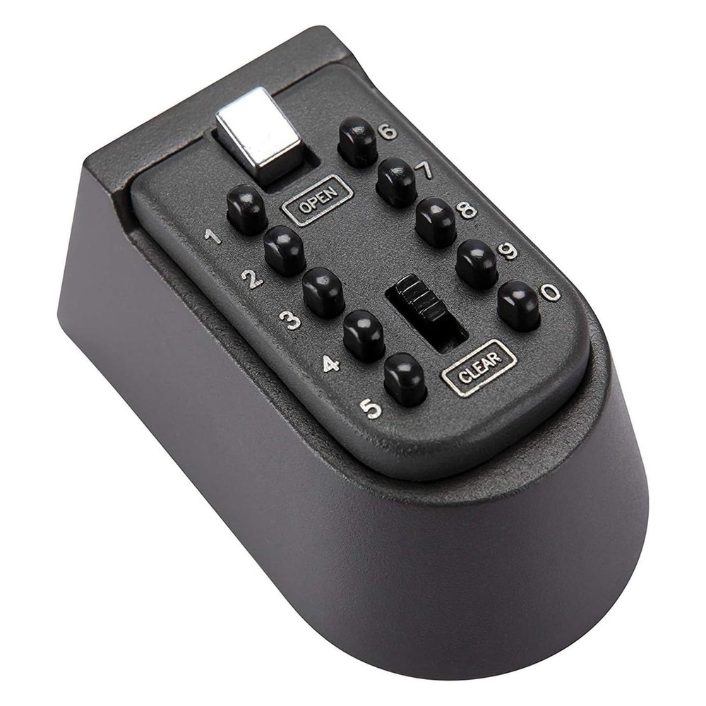 Key Safe Lock Box Push Button 10-Digit Code Wall Mounted Combination Lockbox ...