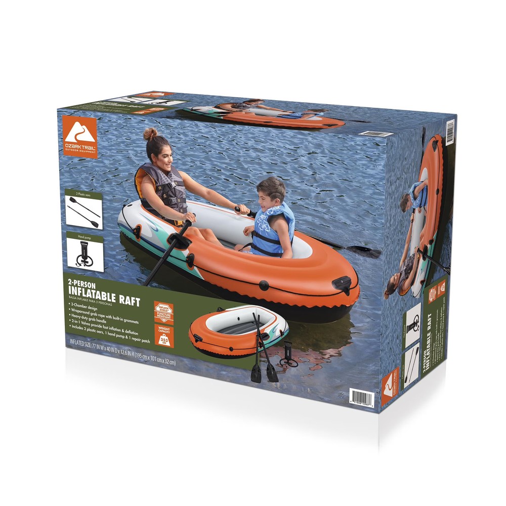 Ozark Trail 2 Person Inflatable River Raft Set