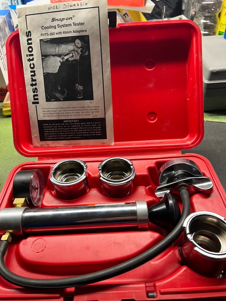 Snap On Tools Coolant Pressure Tester Set ModeSVTS262