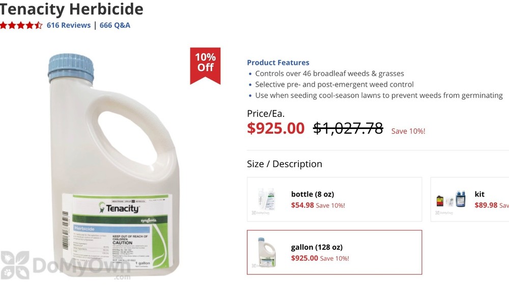 Tenacity Herbicide Weed Killer