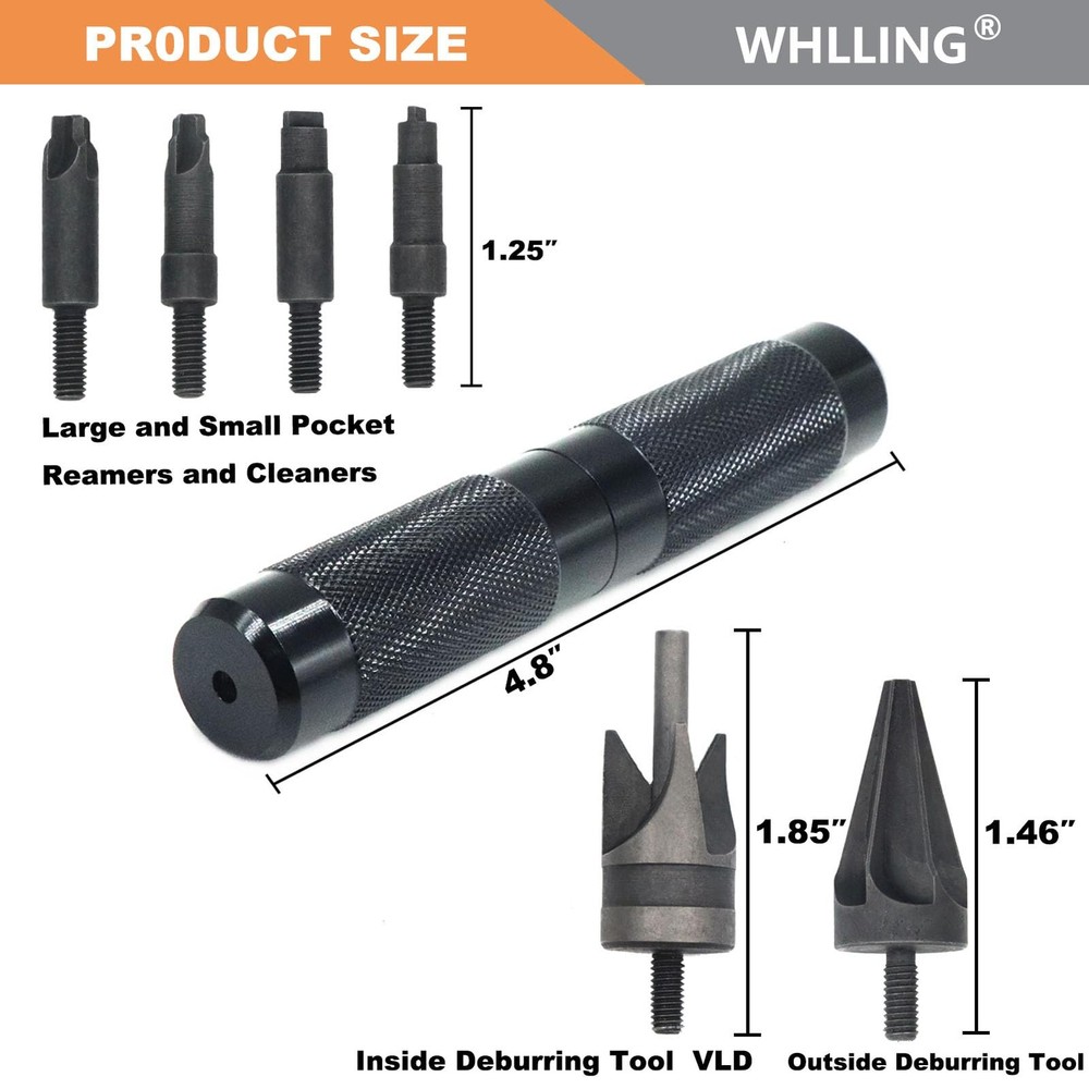 Case Prep Multitool, Chamfer Deburring Hand Tools for Reloading, Black