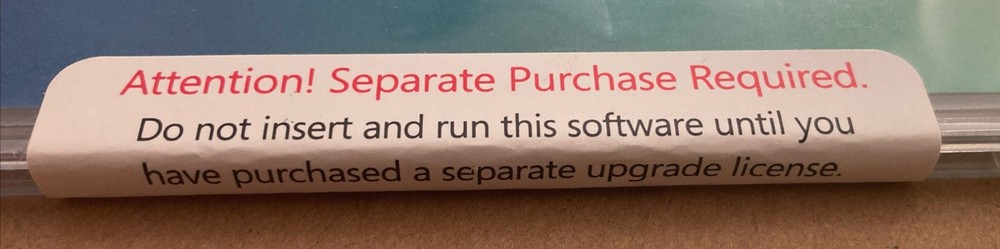 MICROSOFT WINDOWS VISTA EXPERIENCE ANYTIME UPGRADE DISC 32 BIT SOFTWARE NEW