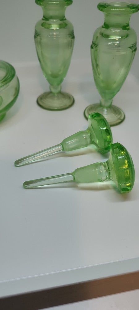 Vintage Vaseline Dresser Set