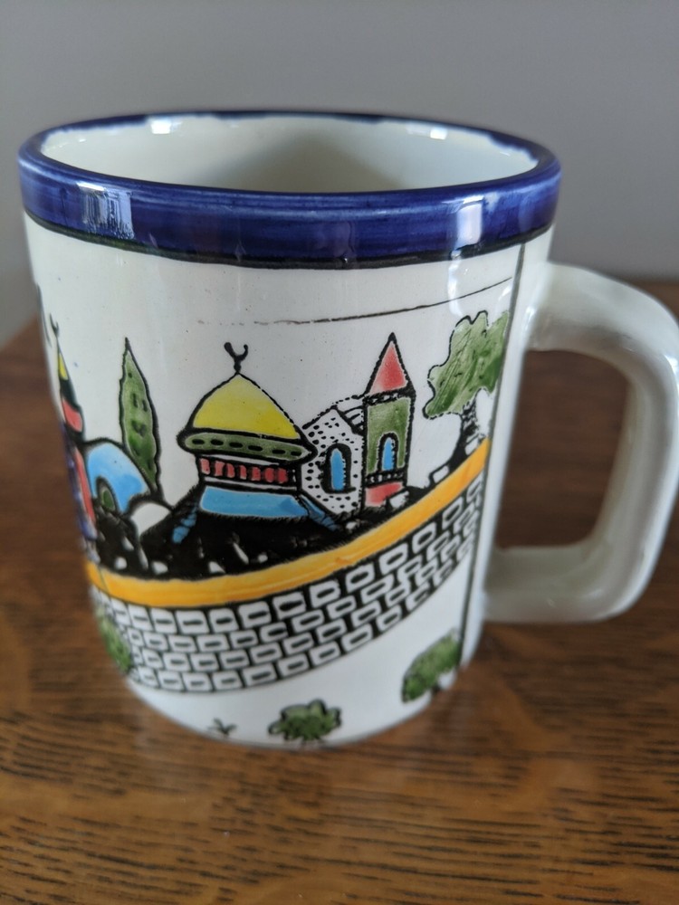 🙏Jerusalem Hand painted Mug And Lords Prayer Ceramic Plate 🙏