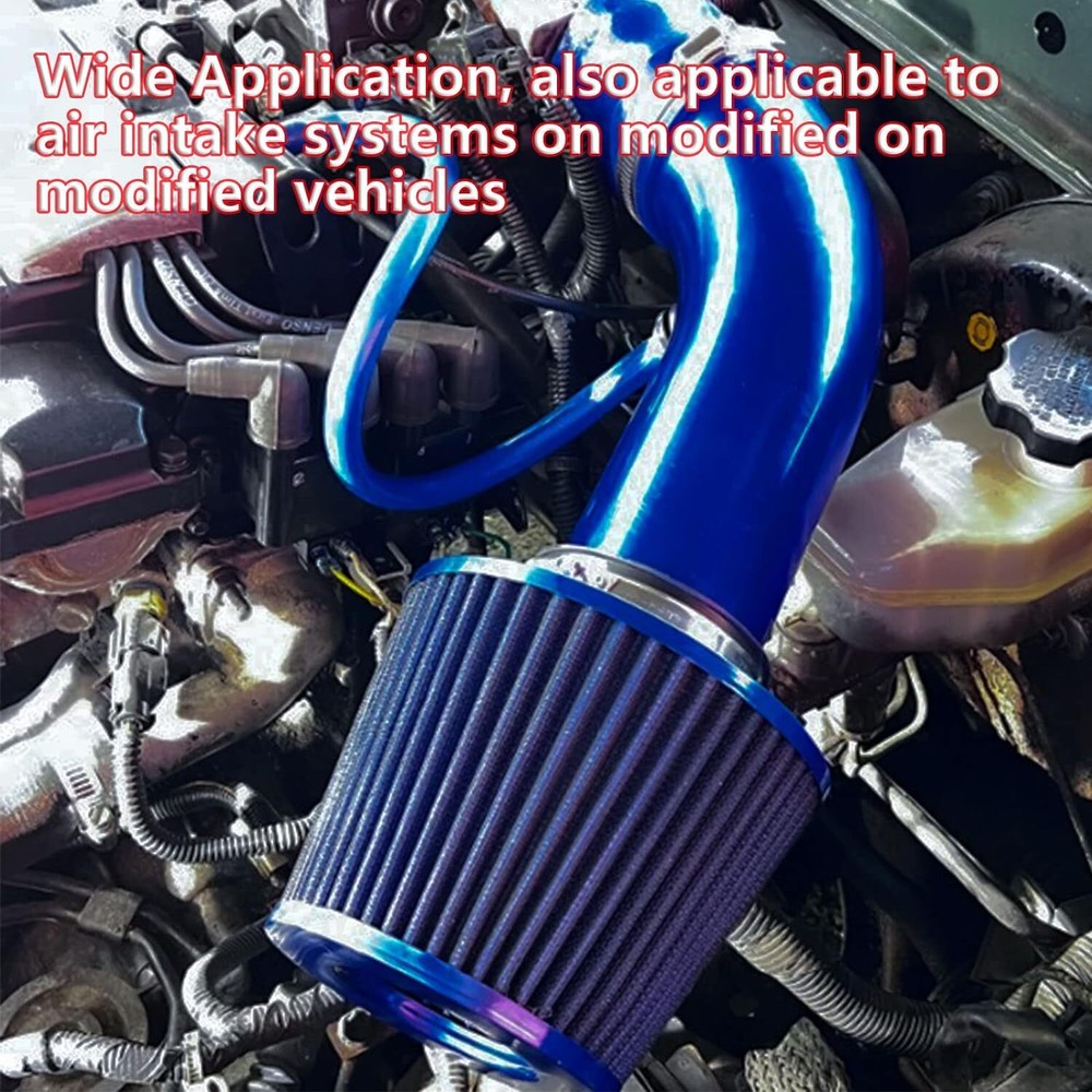 3" Cold Air Intake Filter Induction Kit Pipe Power Flow Hose System US New