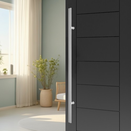 Double Sided Stainless Steel Door Handle Commercial H Shape Door Pull Handle