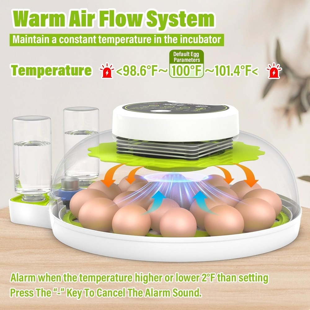 Egg Incubator with Automatic Egg Turning and Humidity Control 18 Eggs Incubator