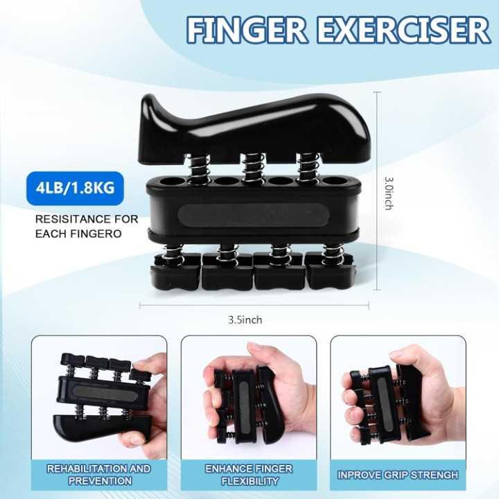 5PCS Grip Strength Trainer Kit Hand Gripper Adjustable Counter Forearm Exerciser