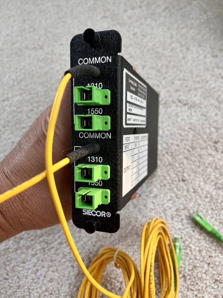 Corning Optical ECL-41W-W-6C-3 Eclipse Coupler Module WDM 1310 1550 SIECOR