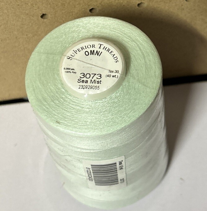 Omni Sea Mist 3073 Polyester Thread 2-ply 40wt 6000yd Poly Wrapped Poly