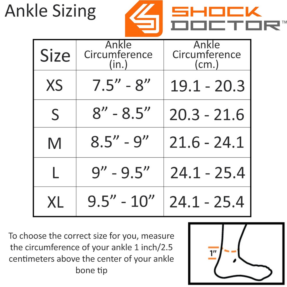 Shock Doctor ICE Recovery Compression Ankle Wrap - Black