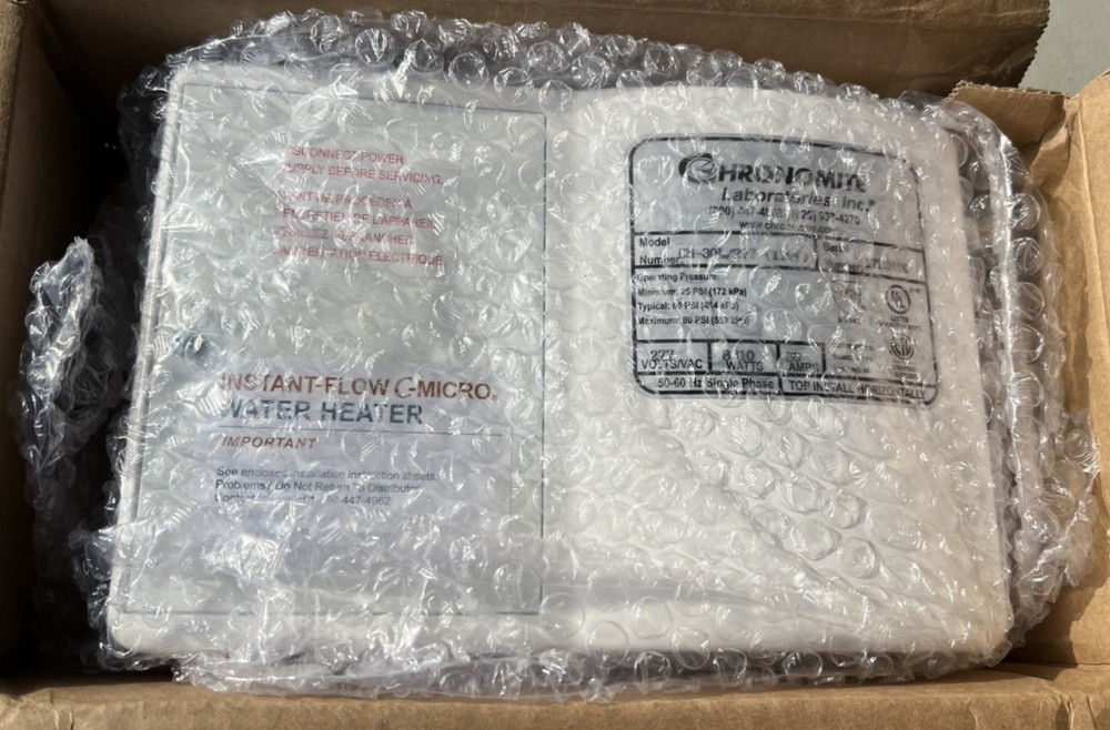 Chronomite CM-30L/277 110F Electric Tankless Water Heater, Undersink, Single