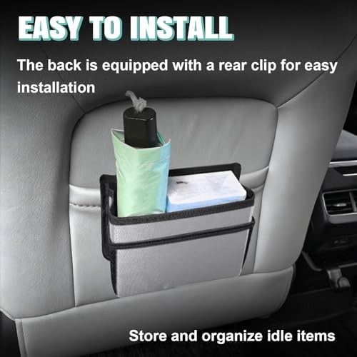 Car Trash Can, Foldable Mini Vehicle Trash Bin Garbage Organizer Holder white