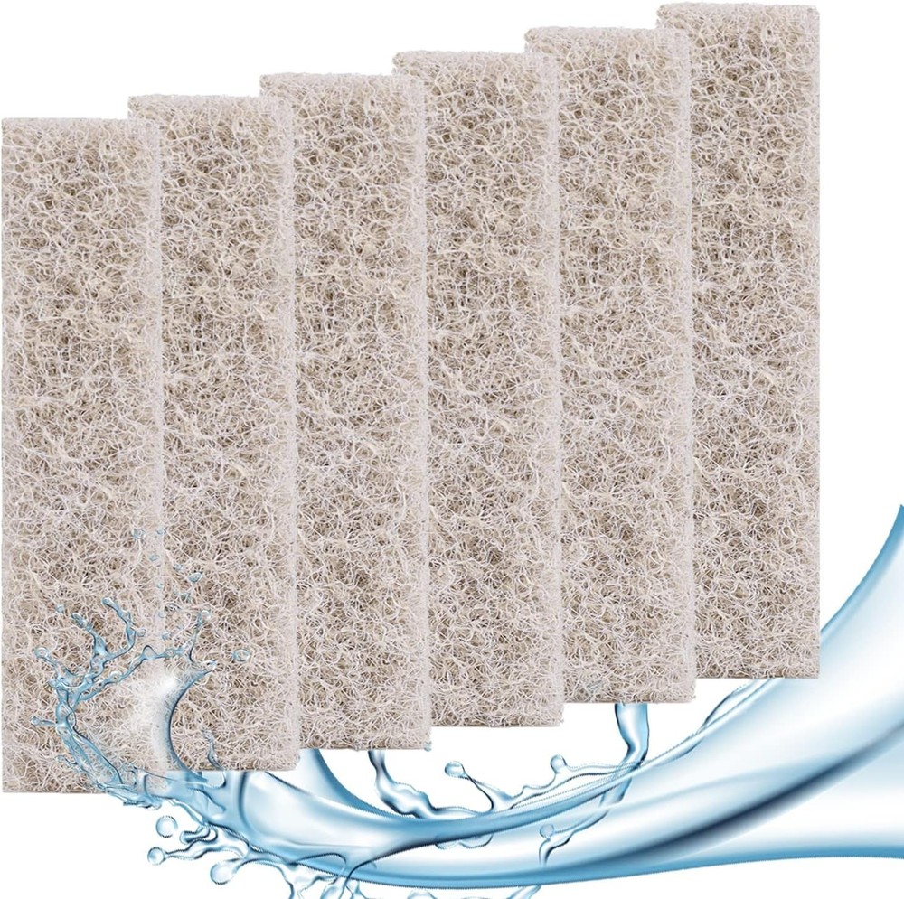 6-Pack Replacement Ammonia Reducer Pads Compatible with Aqueon QuietFlow 10 LED