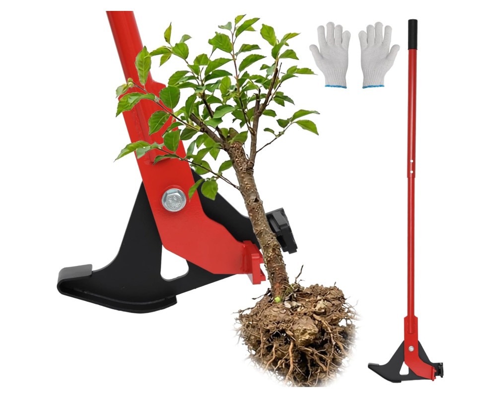 Sapling Puller Tool, Heavy Duty Stand Up Tree Sapling Remover for Woody Stems 1/
